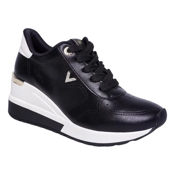 Zapatillas Con Plataforma Taco Alto Escondido Cuero Urbanas.
