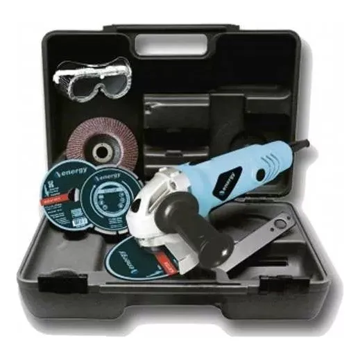 Kit Amoladora Energy 412 Ag15k Valija Discos Lentes