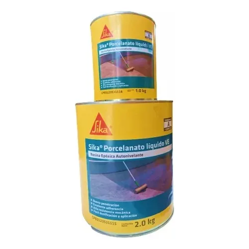 Resina Epoxica Transparente Sika Porcelanato Liquido Kit 3kg