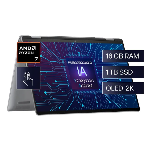 Notebook Hp Envy X360 2 en 1 16-ad0003la AMD Ryzen 7 16gb Ram 1tb Ssd Windows 11 Home