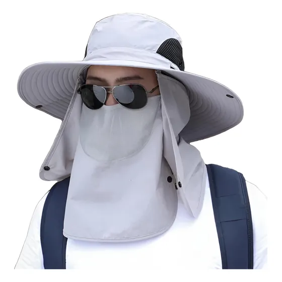 Sombrero Para Sol Ancho Con Uv Proteccion Para Cuello Y Cara