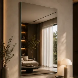 Espelho Mirano Lisboa 80x60cm Design Lapidado Luxo Moderno Suporte R
