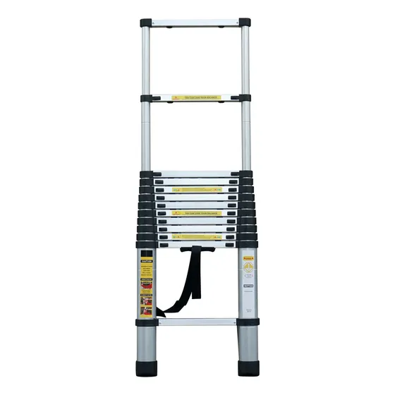 Escalera Telescópica Aluminio 4.4mt 14 Escalones Color Gris