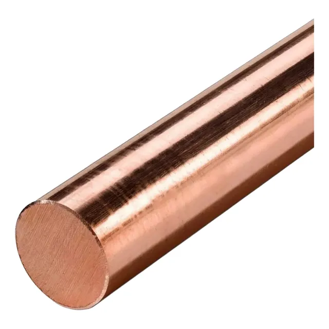 Barra Cobre Redondo Puro 3/8 = 9.5 Mm X 1 Metro Haste