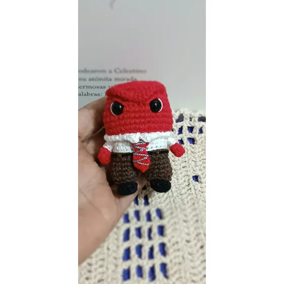 Furia Enojo Intensamente 2. Muñeco Amigurumi Tejido Crochet