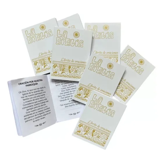 50 Mini Libritos Oraciones Forma De Biblia Recuerdo Libros