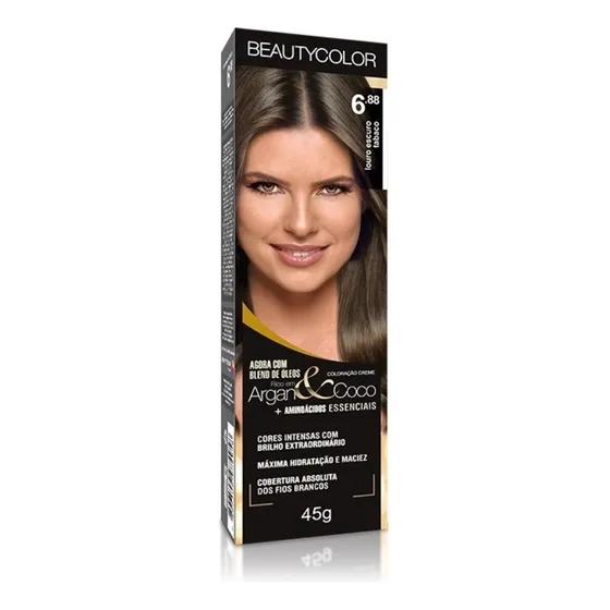 Tintura Beautycolor Argan&Coco Beautycolor tom louro escuro tabaco 6.88 para cabelo
