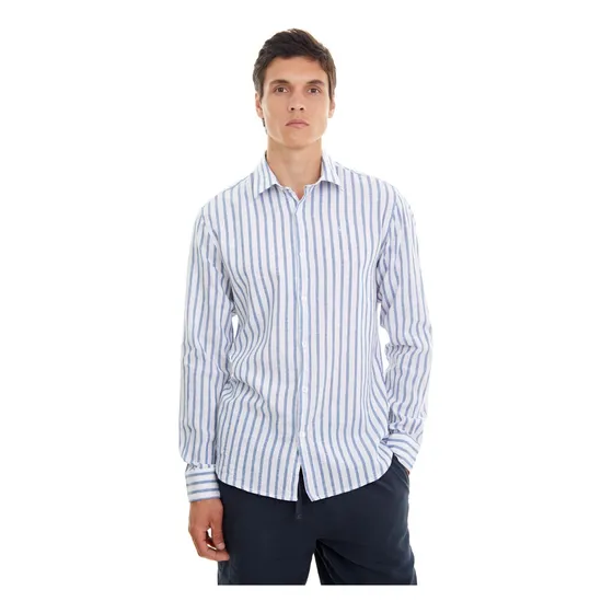 Camisa Rayada Para Hombre De Manga Larga Ibiza Airborn