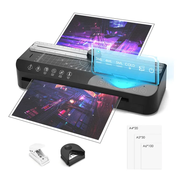 Laminadora Enmicadora Térmica Frío Cortador De Papel Frío
