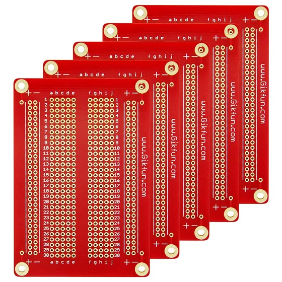 Protoboard Soldable Gikfun, Chapado En Oro, X5 Unidades