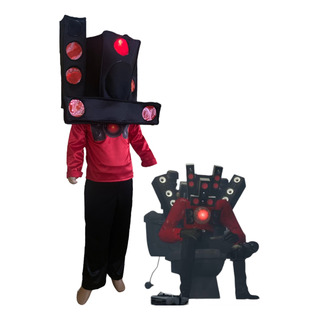 Disfraz Cosplay Skibidi Toilet Titan Speaker Man Niño Con Luz Disfraz Cosplay Skibidi Toilet Titan Speaker Man Niño Con Luz