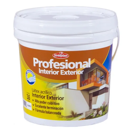 Latex Profesional Sinteplast Interior Exterior X 10lts Acabado Mate Color Blanco