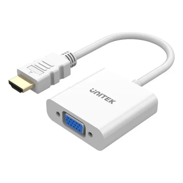 Adaptador Unitek Hdmi A Vga - Soporta 1080p Full Hd