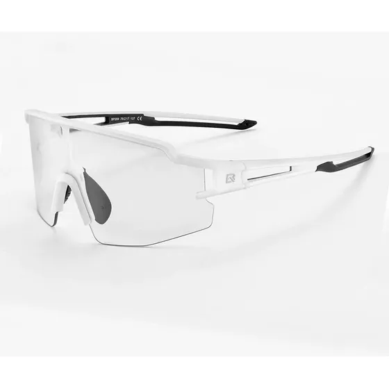 Óculos Ciclismo Rockbros RB-10172 Branco Lente Fotocromática e Clip Lente De Grau Desenho Esportivo