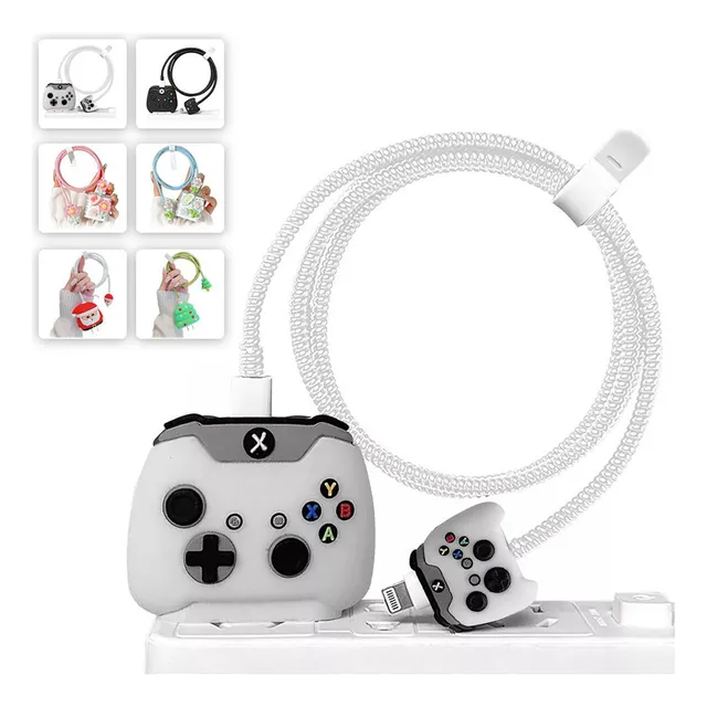 . Protector De Cargador Y Cable Para iPhone Tipo C Dibujo 3d