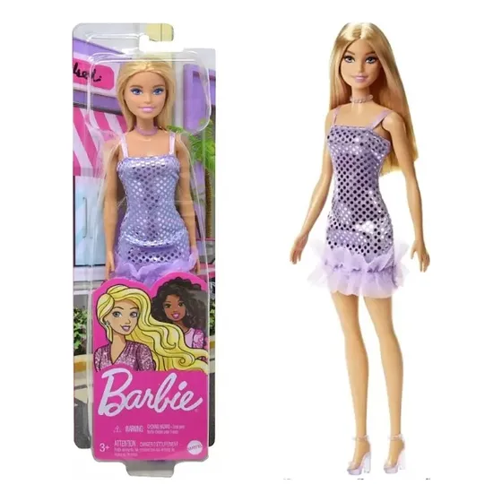 Muñeca Barbie Glitz 30 Cm Mattel Original ! Vestido Lila !