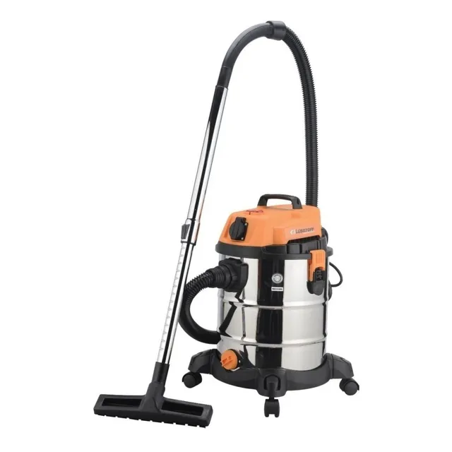 Aspiradora De tacho Lüsqtoff LA-2501M 25L plateada, naranja y negra 220V 50Hz