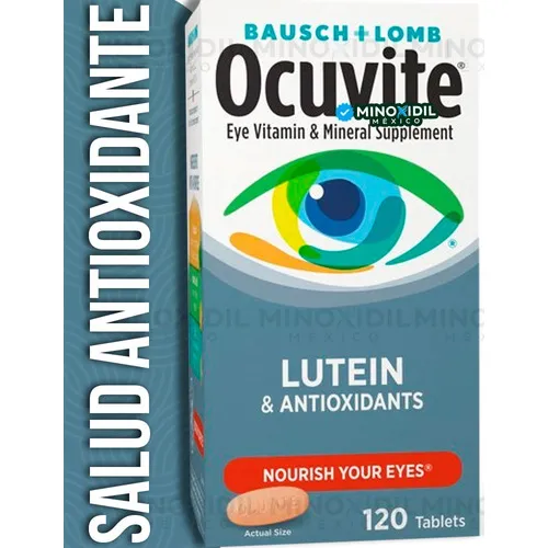 Ocuvite Con Luteína & Antioxidantes Ojos Sanos 120 Tabletas Sabor Sin Sabor Bausch + Lomb Vitamina C