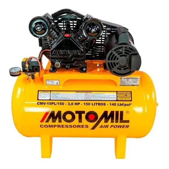 Compressor de ar elétrico Motomil Air Power CMV-15PL/150 150L 3hp 127/220V
