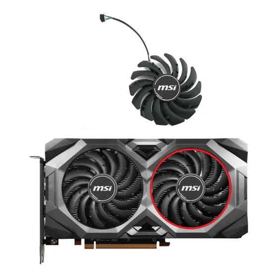 Cooler Para Gpu Msi Radeon Rx 5600 5700 Xt Mech - 0.4a 87mm