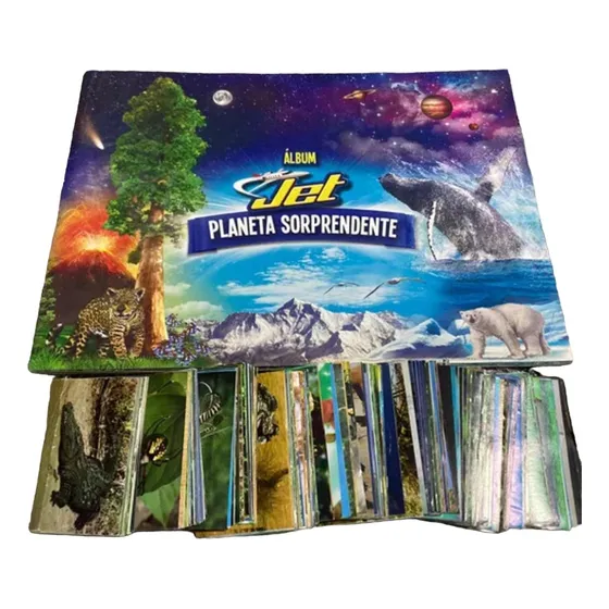 Álbum Jet Planeta Sorprendente + Set 300 Láminas Nuevos