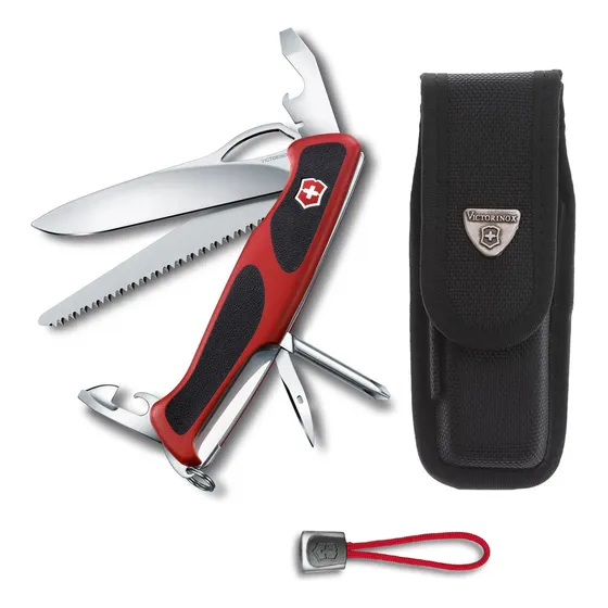 Navaja Victorinox Ranger Grip 78 Con Funda Y Cordón Rojo