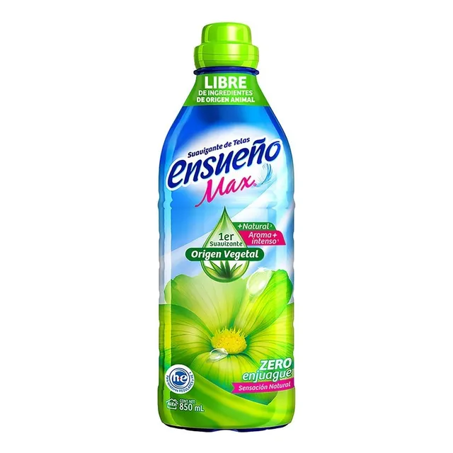 Suavizante de Telas Ensueño Max Zero Enjuague Sensación Natural 850ml