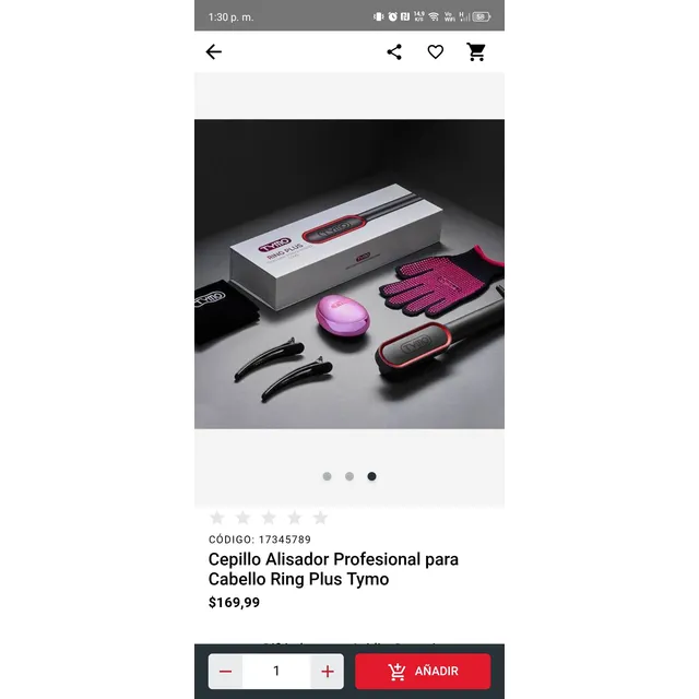 Cepillo Alisador Profesional Tymo Ring Plus  ¡casi Nuevo!