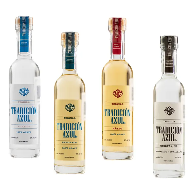 Four Pack Tequila Tradición Azul 50 Ml
