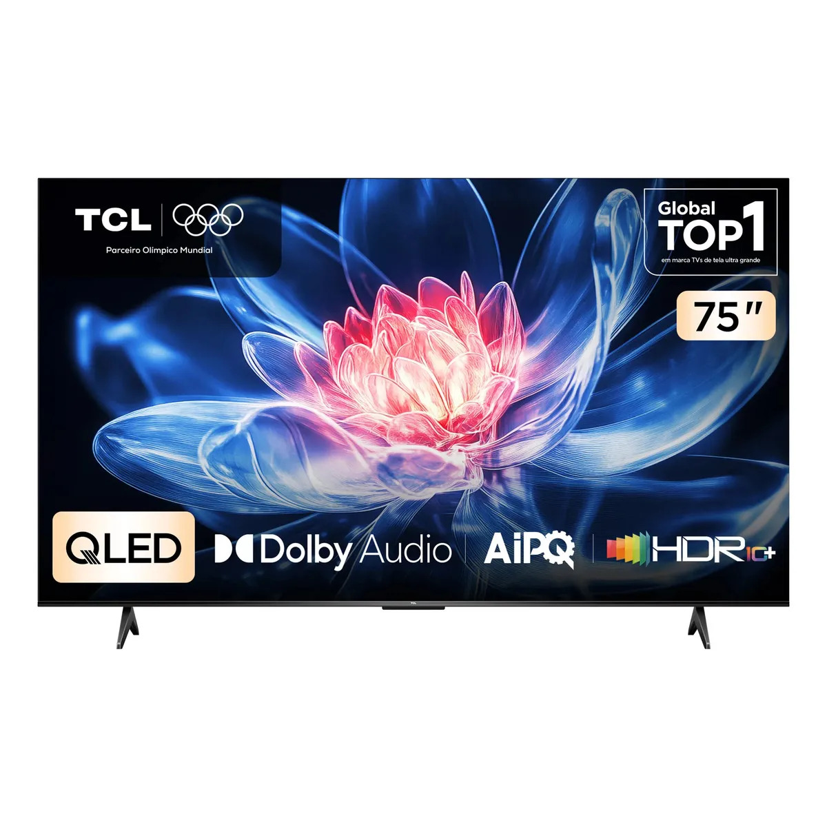 TCL, Smart TV 75" T6C, 4K QLED, Tela HVA, HDR10+ e Google TV