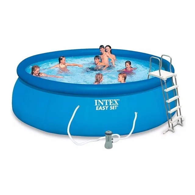 Piscina Intex Inflable 26168 Escalera Cobertor Y Bomba 457cm