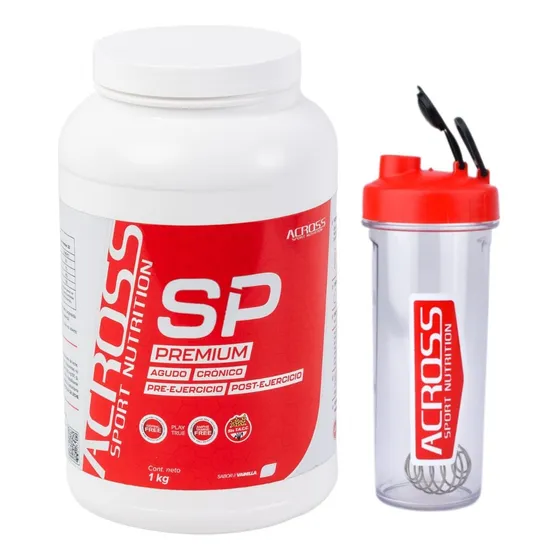 Suplemento Proteina En Polvo 1kg Across Y Shaker Mezclador