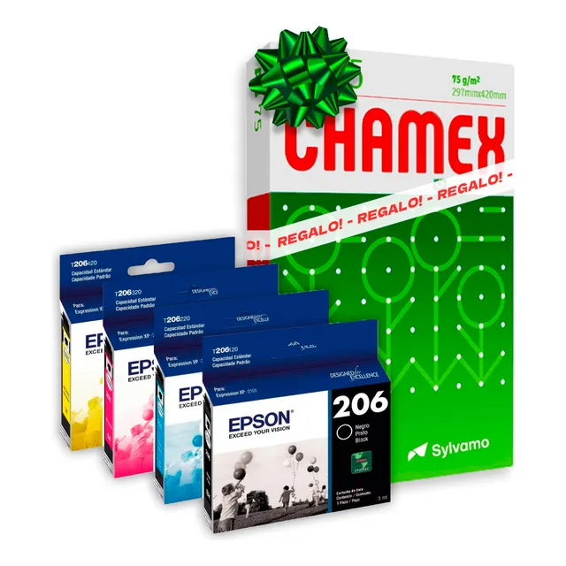 Cartuchos Epson Xp2101 Original 206 Pack X4 + Regalo