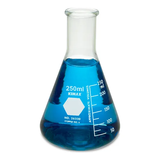 Matraz Erlenmeyer Kimax Graduado De Vidrio 250 Ml