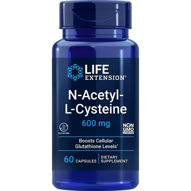 Pote Suplemento en cápsula Life Extension Antioxidante N-Acetyl Cysteine