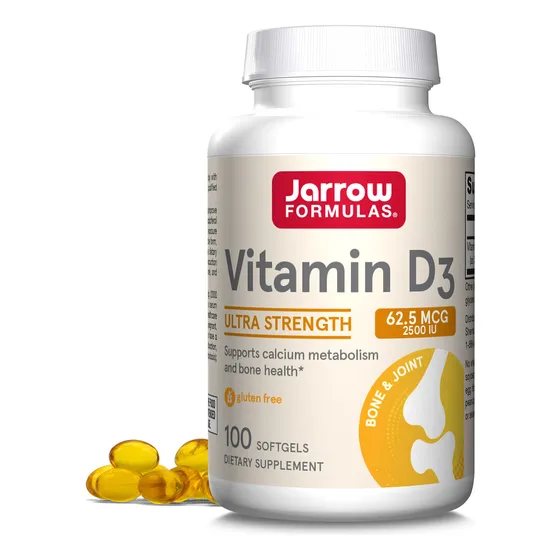 Suplemento Jarrow Formulas De Vitamina D3, 2500 Ui, Cápsulas