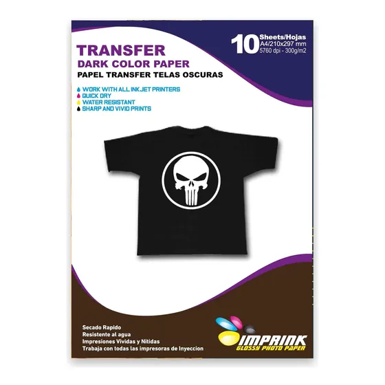 Papel Transfer Telas Oscuras 10 Hojas. Envio Gratis X 3 Un!