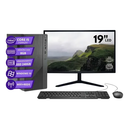 Computador Completo Intel Core I5 Gb 8 Ram Ssd 240 Monitor20 240 Gb 8 Gb Intel