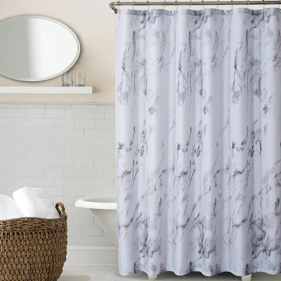 Cosevier Cortina Ducha Textura Marmol Para Cuarto Baño Tela