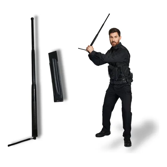 Bastón Retráctil Extensible Tonfa Cachiporra Defensa Persona