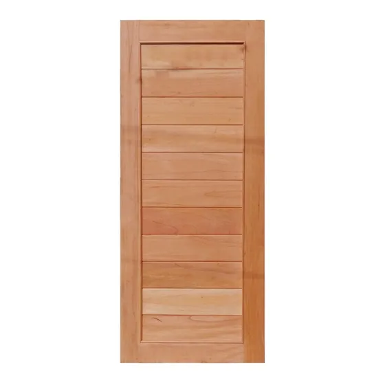 Puerta En Madera De Cedro Maciza De Paneles 90x210 Natural