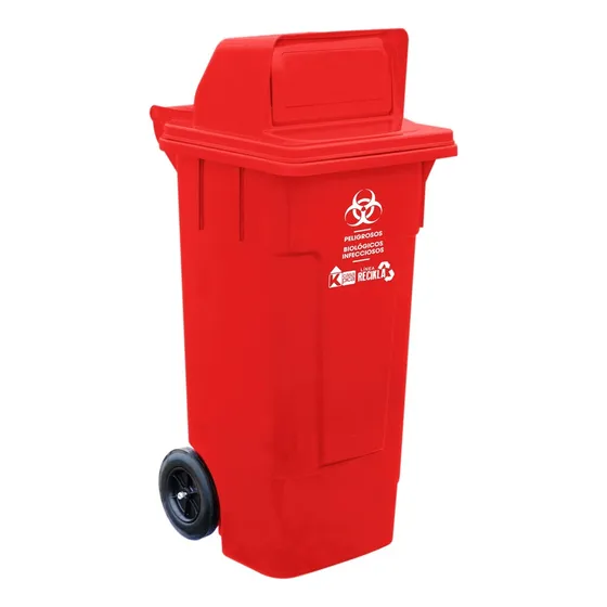 Tacho Basura Herkules 132l Con Etiqueta, Color  Negro