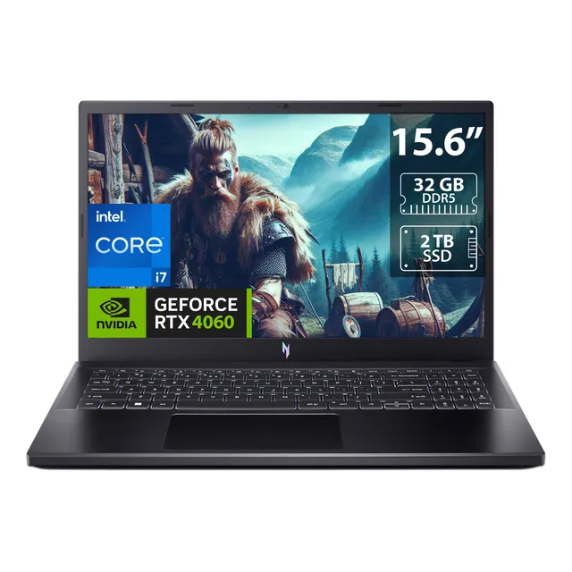 Laptop Acer Custom-Anv15-51-789J Core I7 32gb Ssd 2tb Rtx 4060 W11h Inglés Color Negro