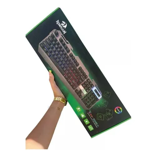 Teclado Alámbrico Usb Gamer Redragon Km-108a Retroiluminado 