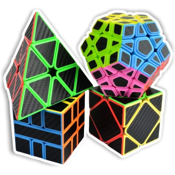 Set De Cubos Mágicos Moyu  En Fibra De Carbono