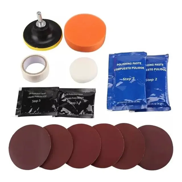 Kit Repara Foco Óptico Principal Pulidor Completo