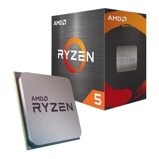 Processador gamer AMD Ryzen 5 5600 100-100000927BOX de 6 núcleos e 4.4GHz de frequência sem gráfica integrada