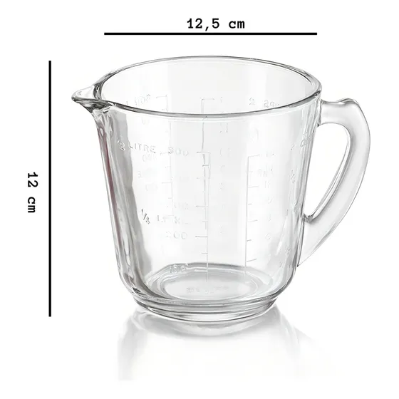 Taza Medidora Vidrio 500 Ml Pyr O Rey Crisa