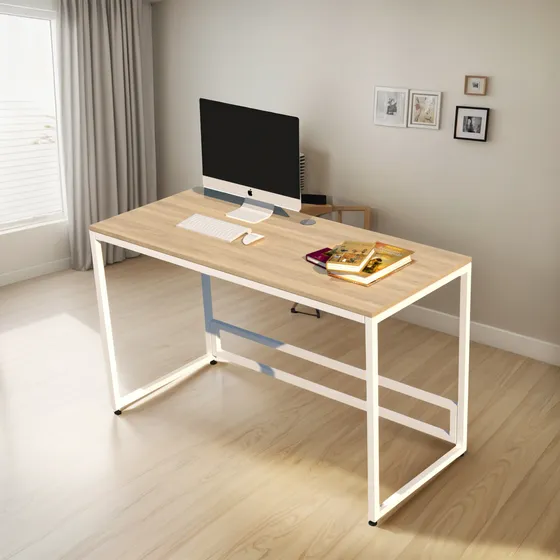 Escritorio Moderno Tobal M. Hogar/estudio En Madera Y Metal.