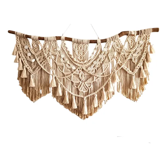 Tapiz Macramé Tejido Artesanal - Estilo Marroquí